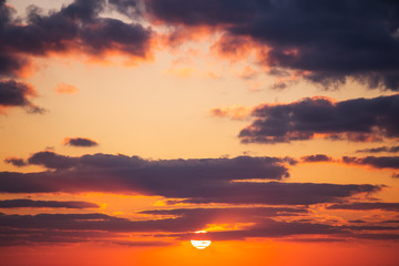 Beautiful cloudscape over the sea