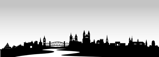 Fototapeta premium Skyline Magdeburg