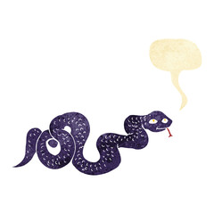 cartoon snake with speech bubble