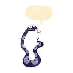 cartoon snake with speech bubble