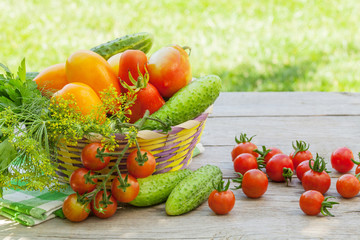 Fresh ripe vegetables