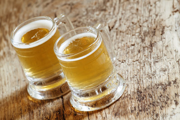 pair of light beer, selective focus