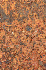 Rust on the steel floor