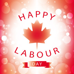 canada happy labour day greeting card abstract flag background vector - 89237720