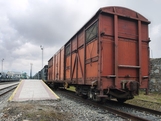 Obraz premium Red train