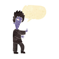 Obraz na płótnie Canvas cartoon vampire with speech bubble