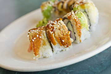 Avocado Eel Crab Sushi