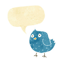 cartoon bird with speech bubble