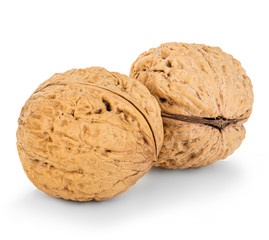 walnuts close-up isolated on a white background
