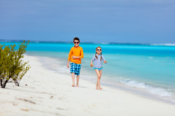 Kids having fun at beach