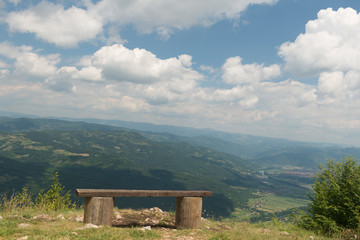 Bench in nature