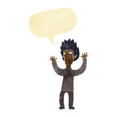 cartoon vampire with speech bubble