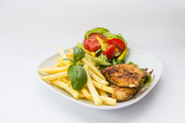 Fillet of chicken and chips
