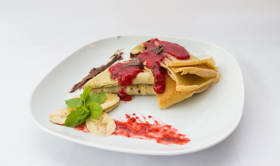The pancakes with nutella