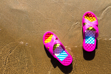 women's shoes in the sand