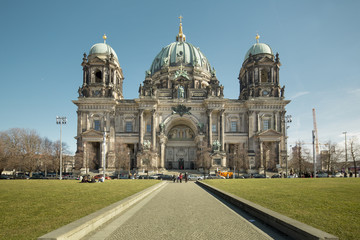 Berlin cathedral on March 8, 2015 in Berlin. The Cathedral of Berlin is the largest church in the city.