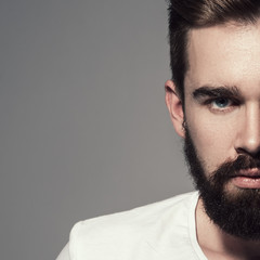 Handsome man with a beard