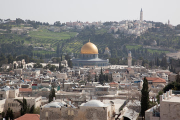 Obraz premium Dome of the Rock, in Jerusalem, Israel