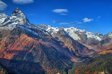 Landscape of mountains