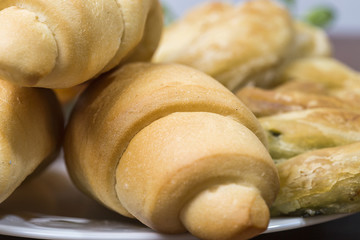 Bread rolls closeup 