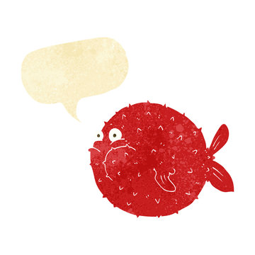 recommend clip art: cartoon puffer fish with speech bubble