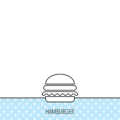 Hamburger icon. Fast food sign.