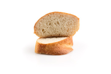 Bread slice isolated on white