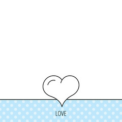 Love heart icon. Life sign.