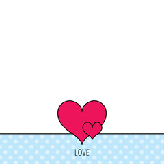 Love hearts icon. Lovers sign.