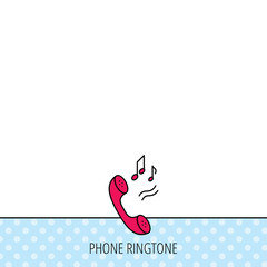 Obraz premium Phone icon. Call ringtone sign.