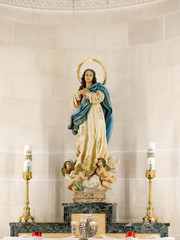 NAZARET, ISRAEL, July 8, 2015: Statue of Mary, Mother of God in