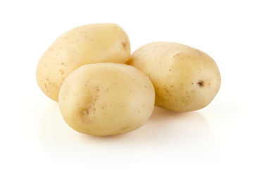 Potatoes isolated on white background