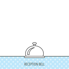 Reception bell icon. Hotel service sign.