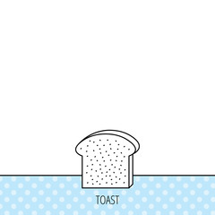 Toast icon. Sliced bread sign.