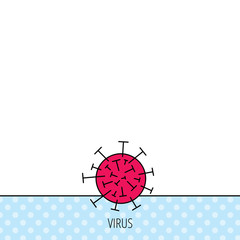 Virus icon. Molecular cell sign.