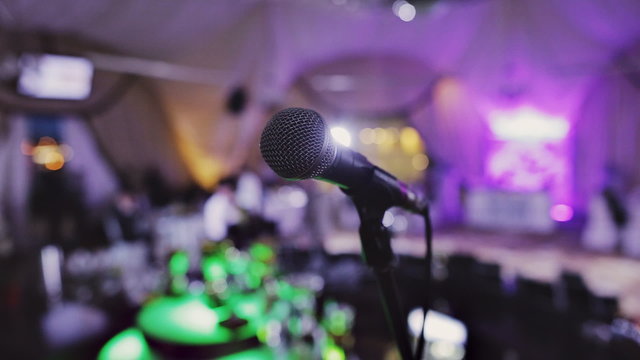 Microphone in the banquet hall