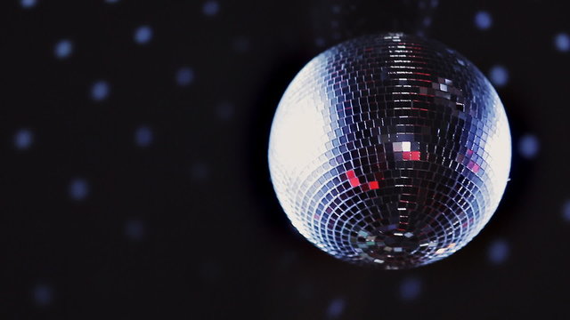 Disco mirror ball in a karaoke bar