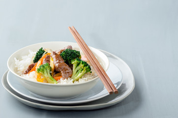 Bowl of beef rice