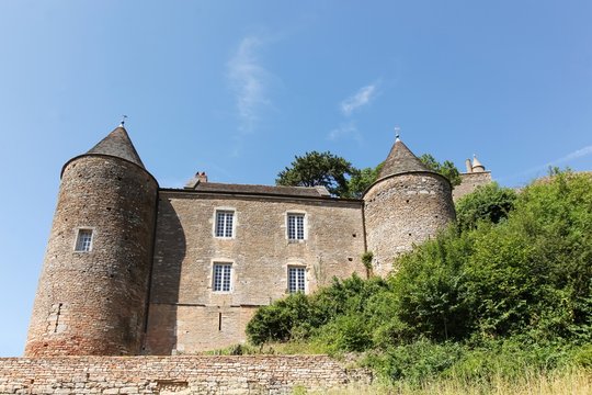 Castle of Brancion in Burgundy, France
