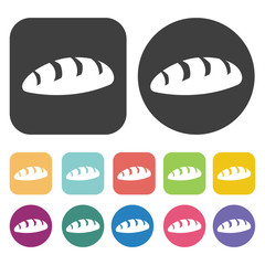 Bread icons set. Vector Illustration eps10