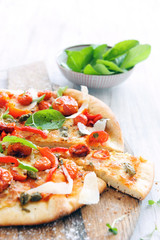 Gourmet roasted tomato pizza