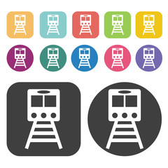 train icons set. Vector Illustration eps10