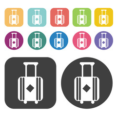 suitcase luggage icons set. Vector Illustration eps10