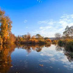 autumn landscape with Southern Bug river
