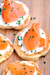 Smoked salmon canapes
