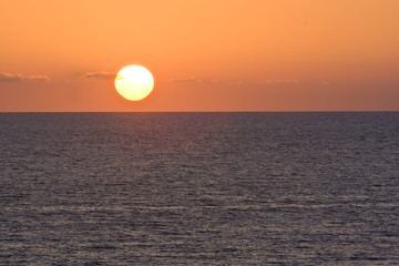 Sunset on the horizon