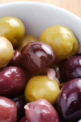 Mixed olives macro