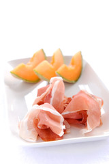Rockmelon and proscuitto