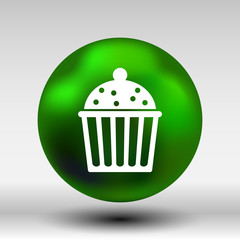 Logo cake cupcake vector symbol label design