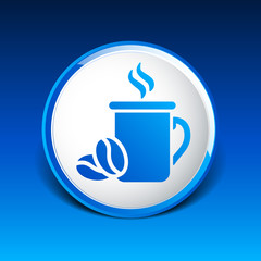 Coffee cup vector logo design template. Cafe shop emblem